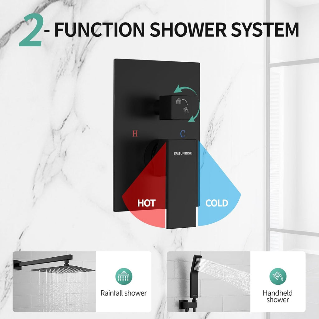 Matte Black Shower System
