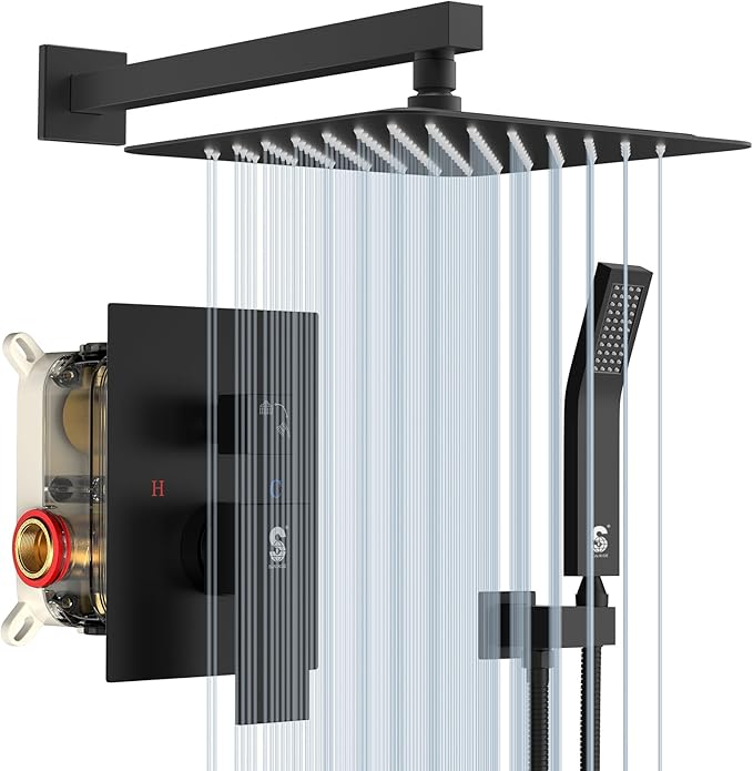 Matte Black Shower System