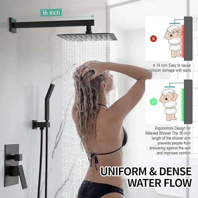 Matte Black Shower System