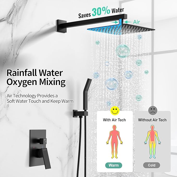 Matte Black Shower System