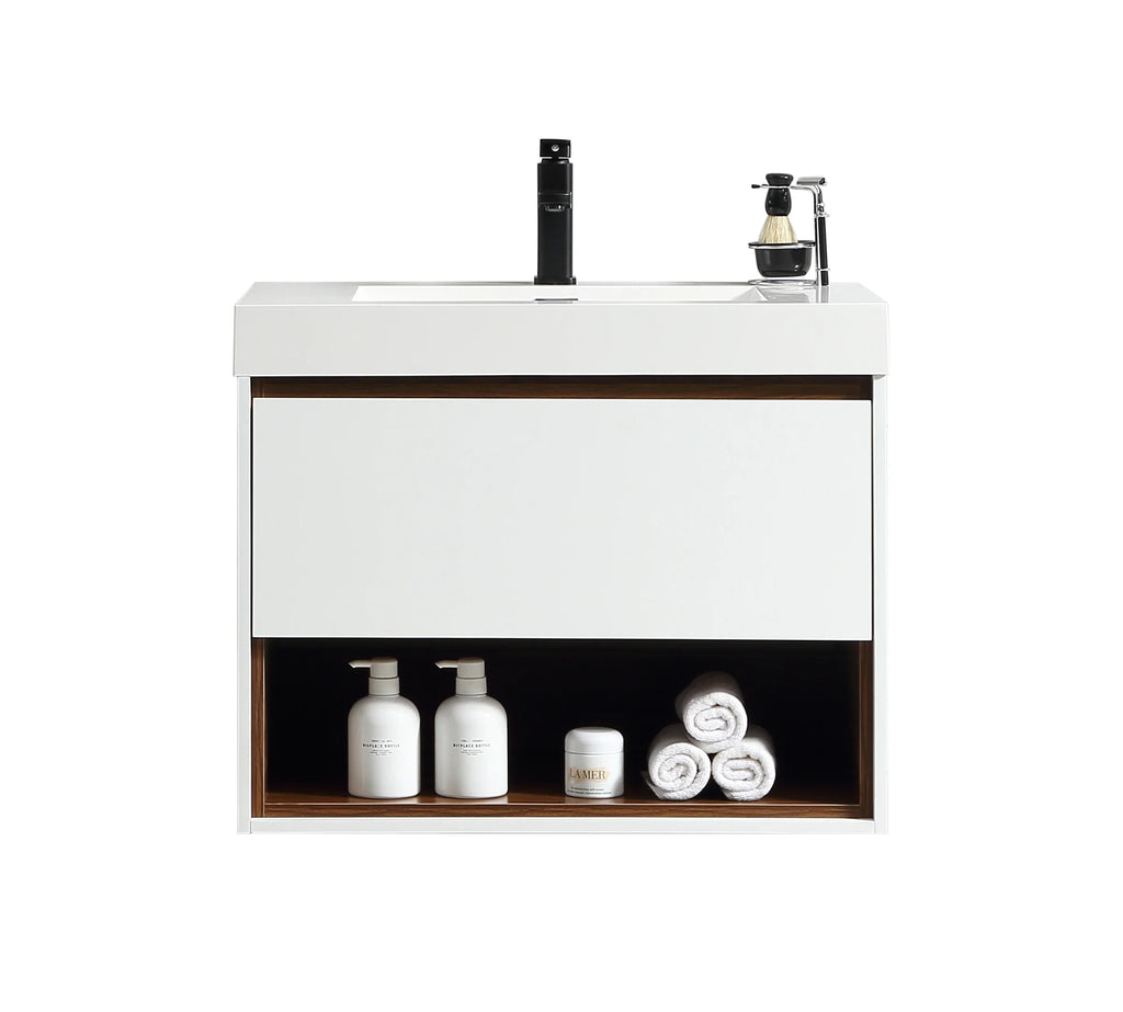 24" Orin Wall Hung White Vanity