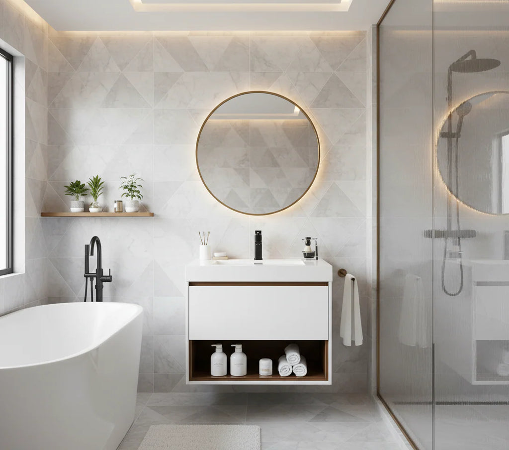 24" Orin Wall Hung White Vanity