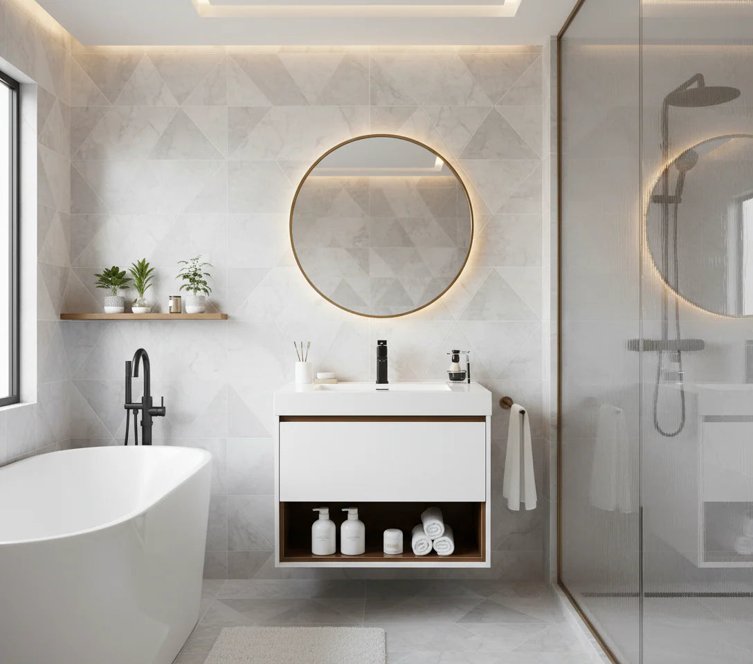 24" Orin Wall Hung White Vanity