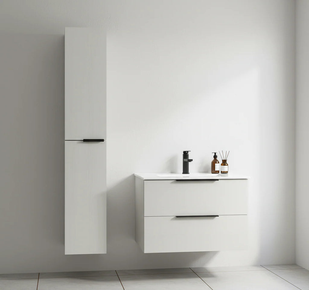 30” Sierra Vanity set with Side Cabinet in Light Grey