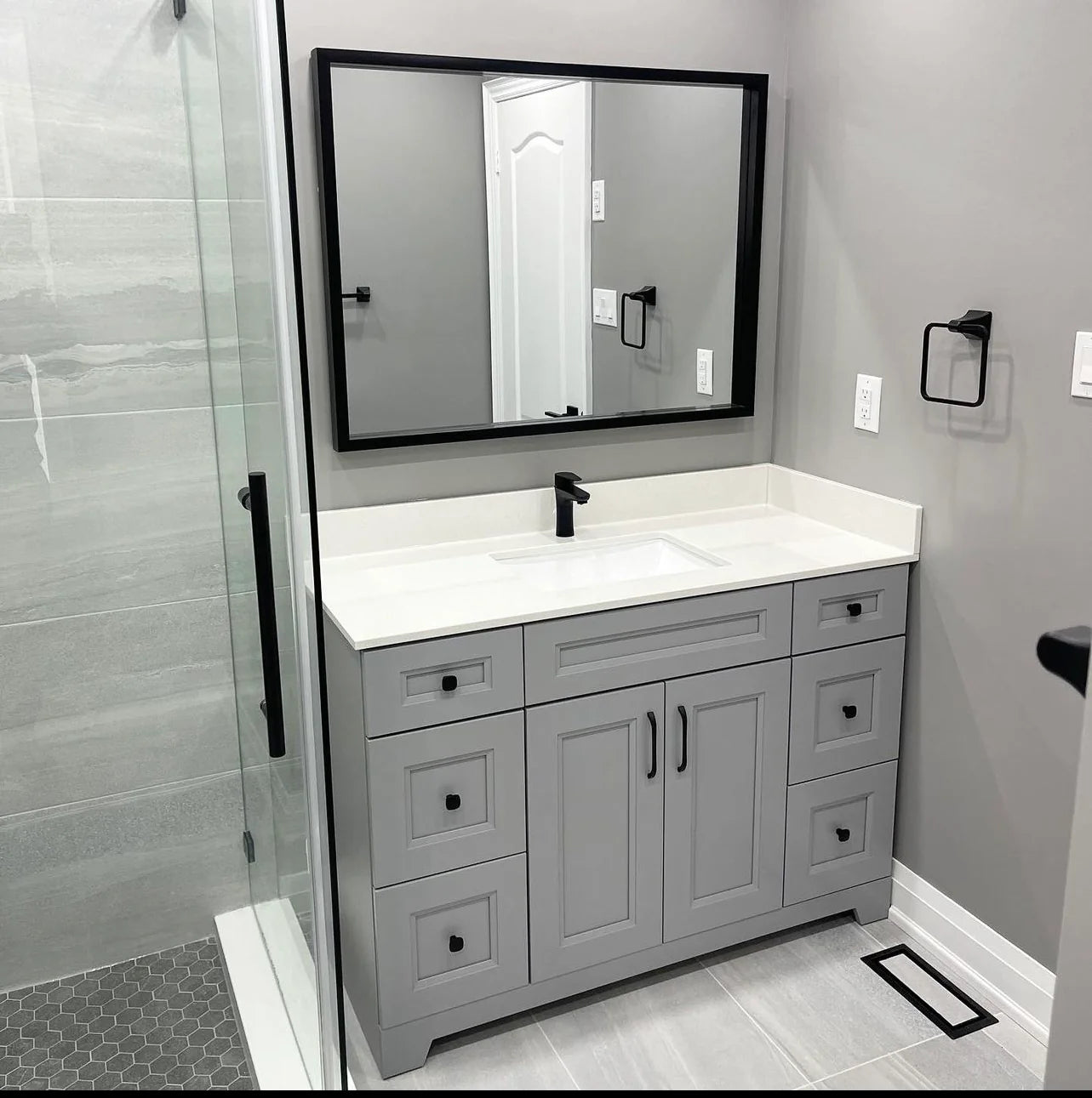48″ Solid Wood Vanity in London Fog