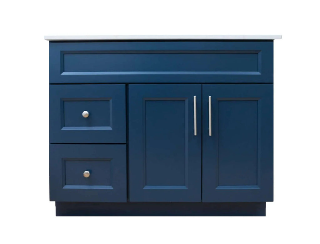 30" Solid Wood Vanity in Blue Shaker