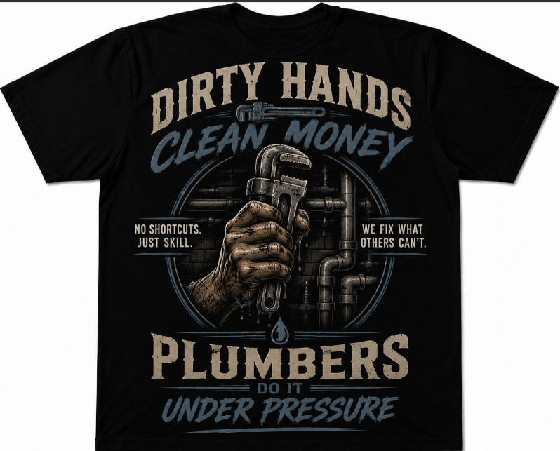 Dirty Hands Clean Money Under Pressure Tee