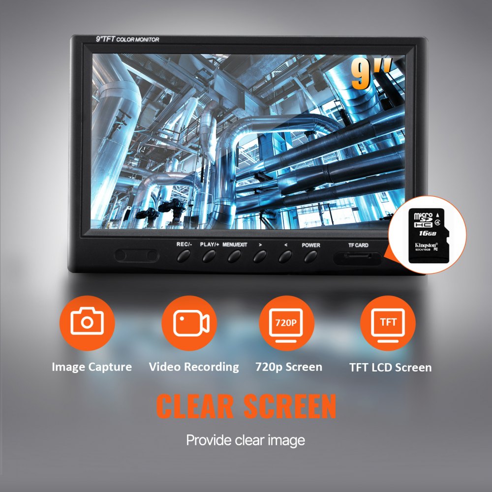 VEVOR Sewer Camera with 512Hz Locator, 164 ft/50 m,